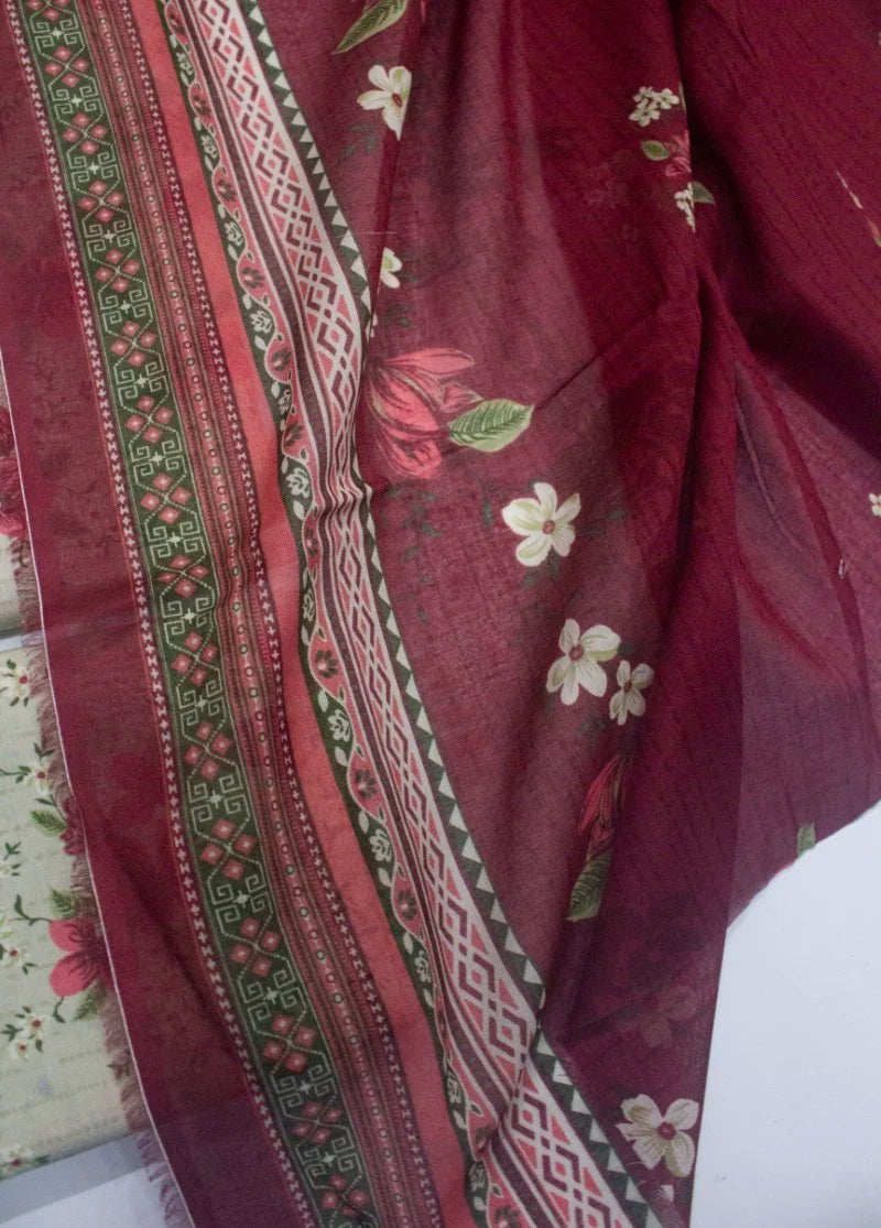 Bin Saeed Premium Cotton Unstitched 3-Piece Suit