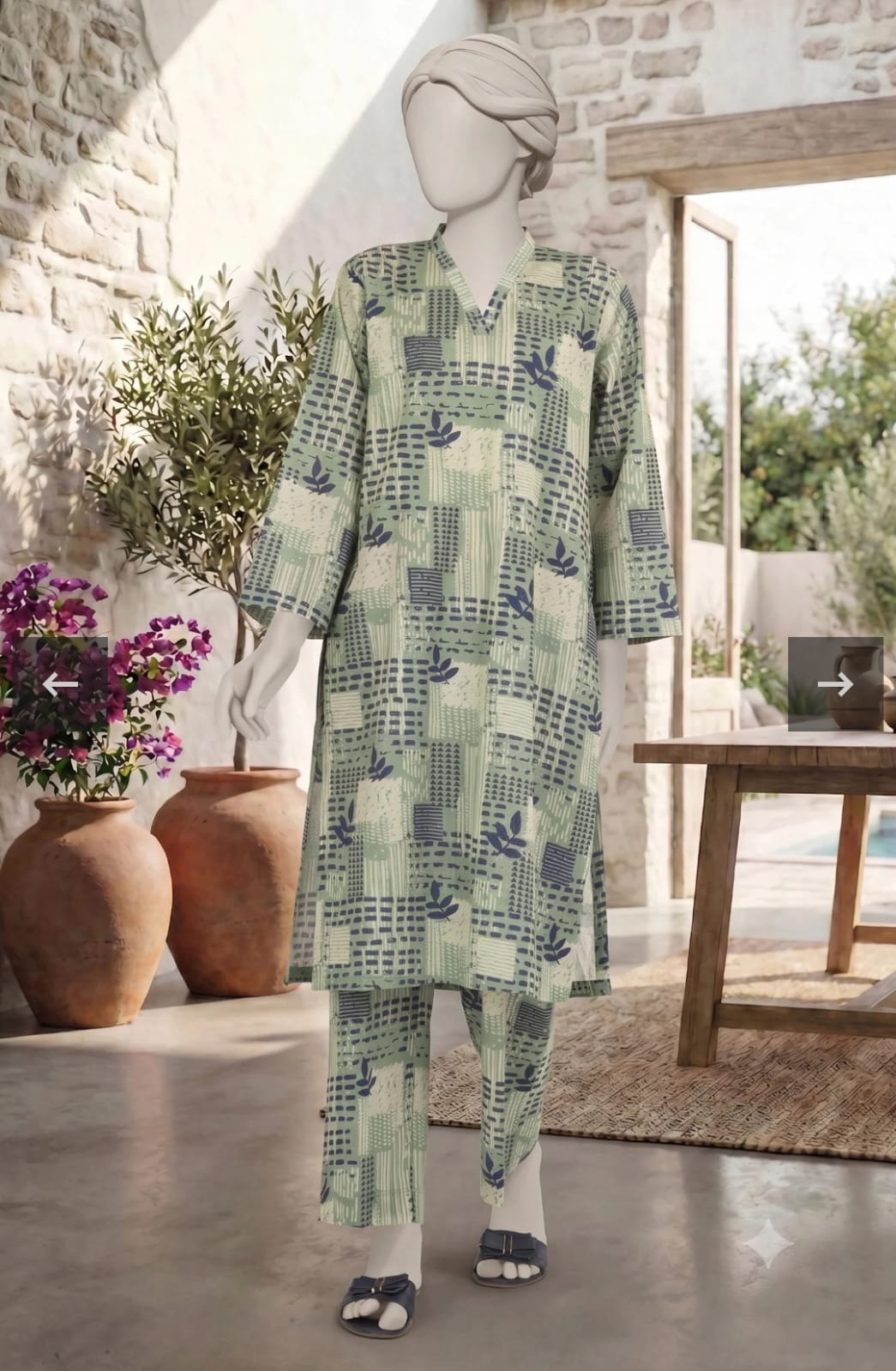 MTJ Premium 2-Piece Printed Lawn Suit (Shirt &amp; Trouser - Unstitched)