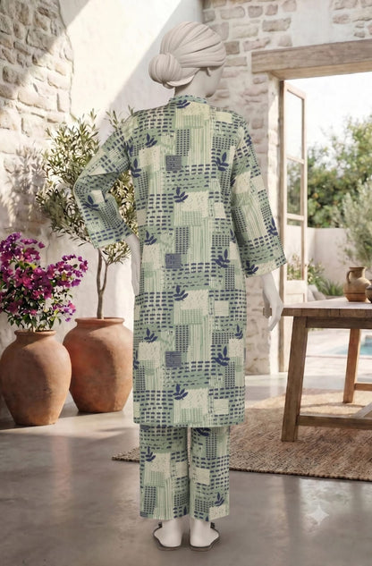 MTJ Premium 2-Piece Printed Lawn Suit (Shirt &amp; Trouser - Unstitched)