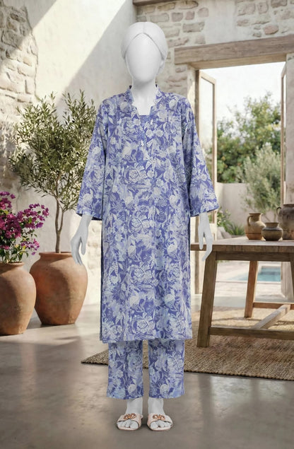 MTJ Premium 2-Piece Printed Lawn Suit (Shirt &amp; Trouser - Unstitched)