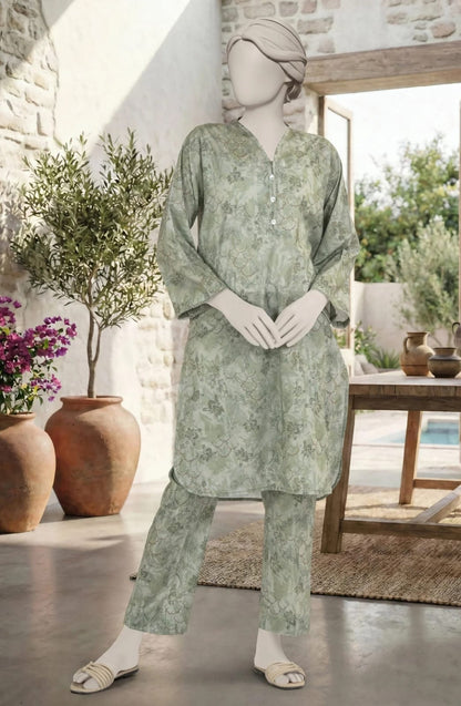 MTJ Premium 2-Piece Printed Lawn Suit (Shirt &amp; Trouser - Unstitched)