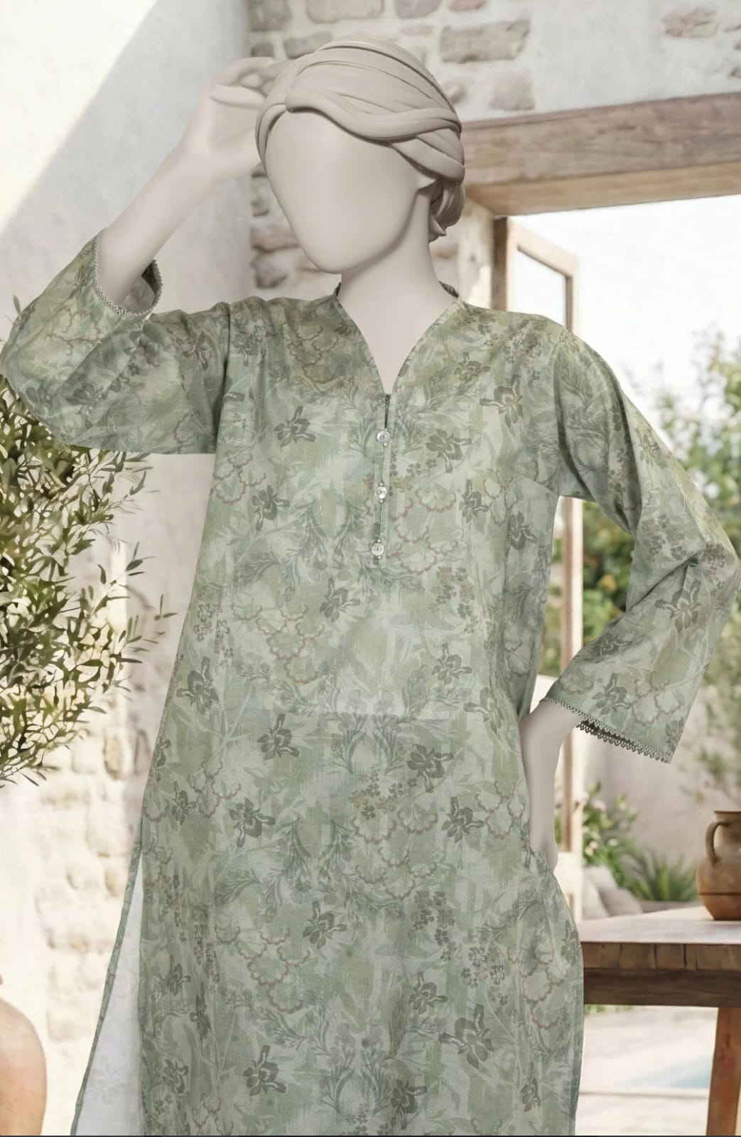 MTJ Premium 2-Piece Printed Lawn Suit (Shirt &amp; Trouser - Unstitched)