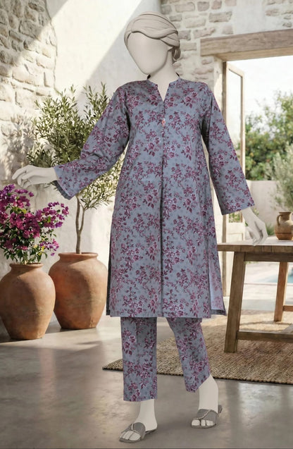 MTJ Premium 2-Piece Printed Lawn Suit (Shirt &amp; Trouser - Unstitched)