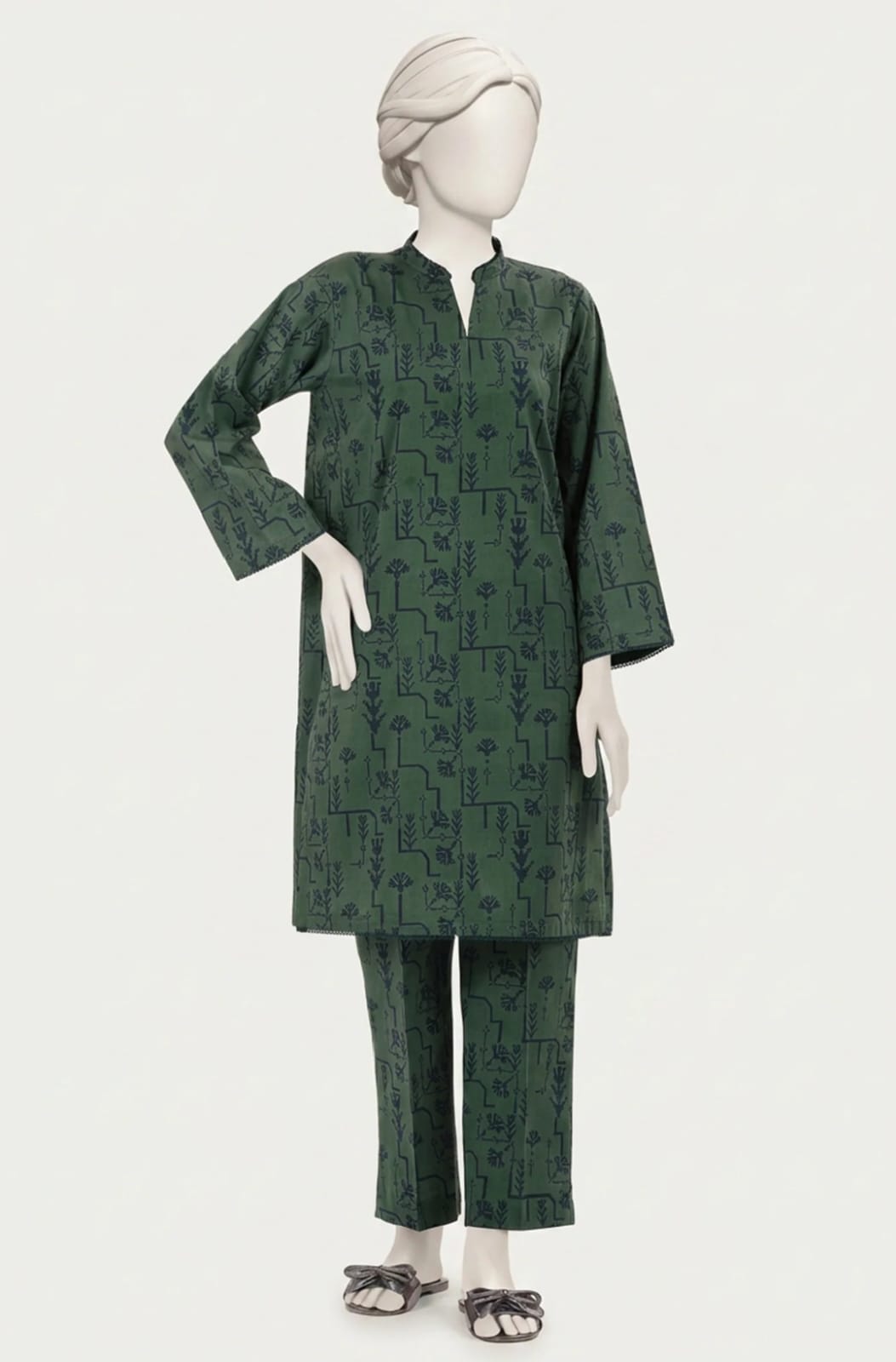 MTJ Premium 2-Piece Printed Lawn Suit (Shirt &amp; Trouser - Unstitched)