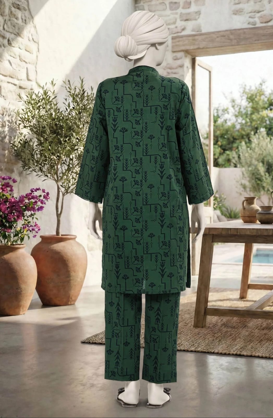 MTJ Premium 2-Piece Printed Lawn Suit (Shirt &amp; Trouser - Unstitched)