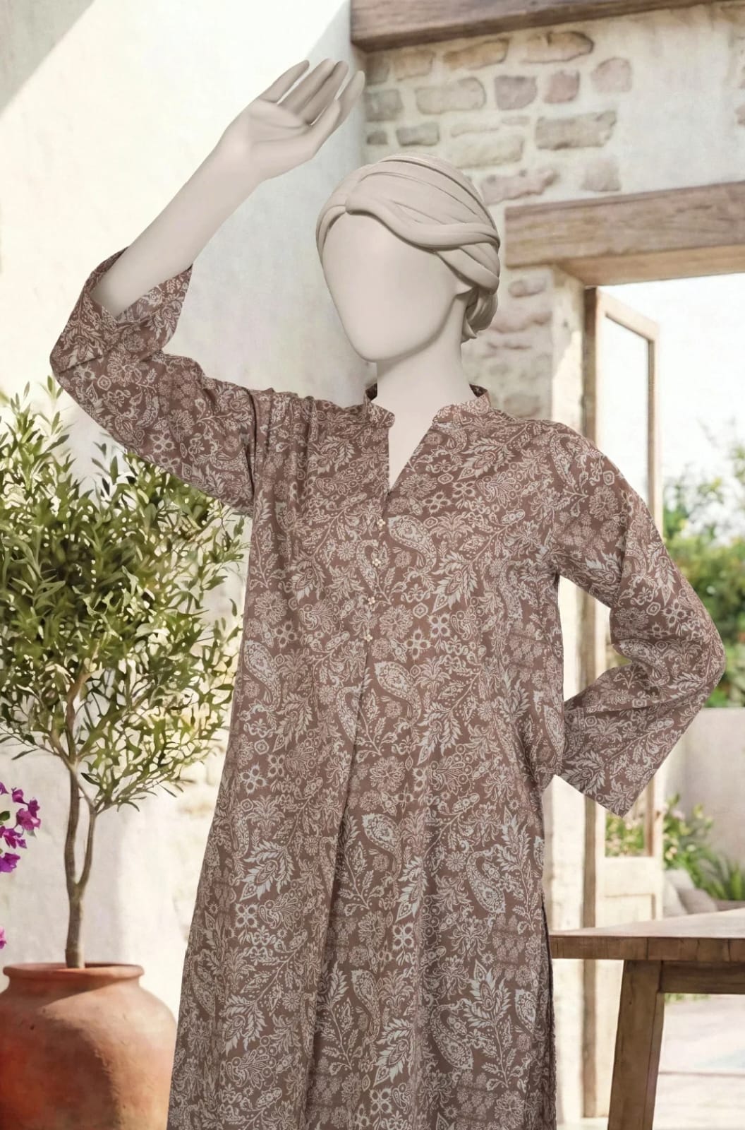 MTJ Premium 2-Piece Printed Lawn Suit (Shirt &amp; Trouser - Unstitched)