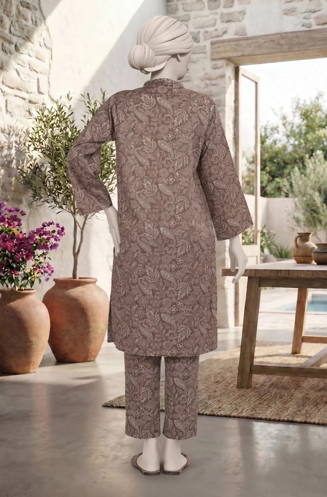 MTJ Premium 2-Piece Printed Lawn Suit (Shirt &amp; Trouser - Unstitched)