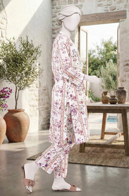 MTJ Premium 2-Piece Printed Lawn Suit (Shirt &amp; Trouser - Unstitched)