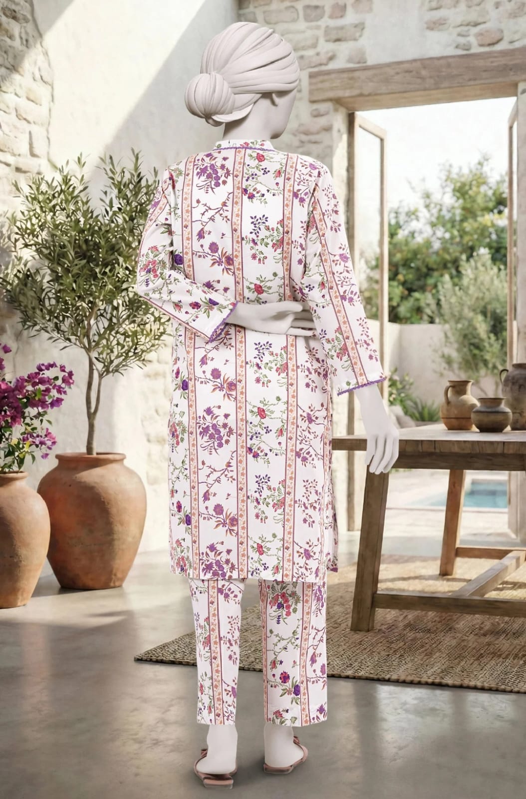 MTJ Premium 2-Piece Printed Lawn Suit (Shirt &amp; Trouser - Unstitched)