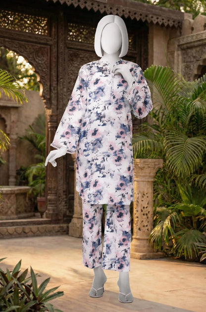 MTJ Premium 2-Piece Printed Lawn Suit (Shirt &amp; Trouser - Unstitched)