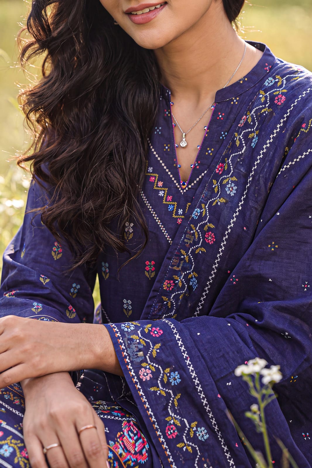 Saya 3-Piece Unstitched Printed Lawn Suit