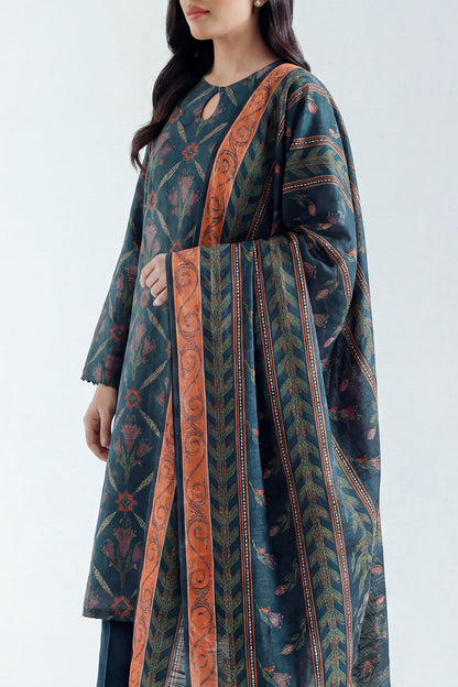 Saya 3-Piece Unstitched Printed Lawn Suit