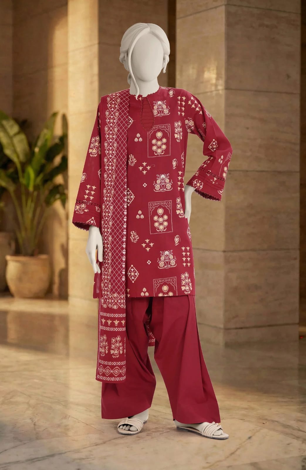 MTJ Premium 3-Piece Printed Lawn Suit – Unstitched