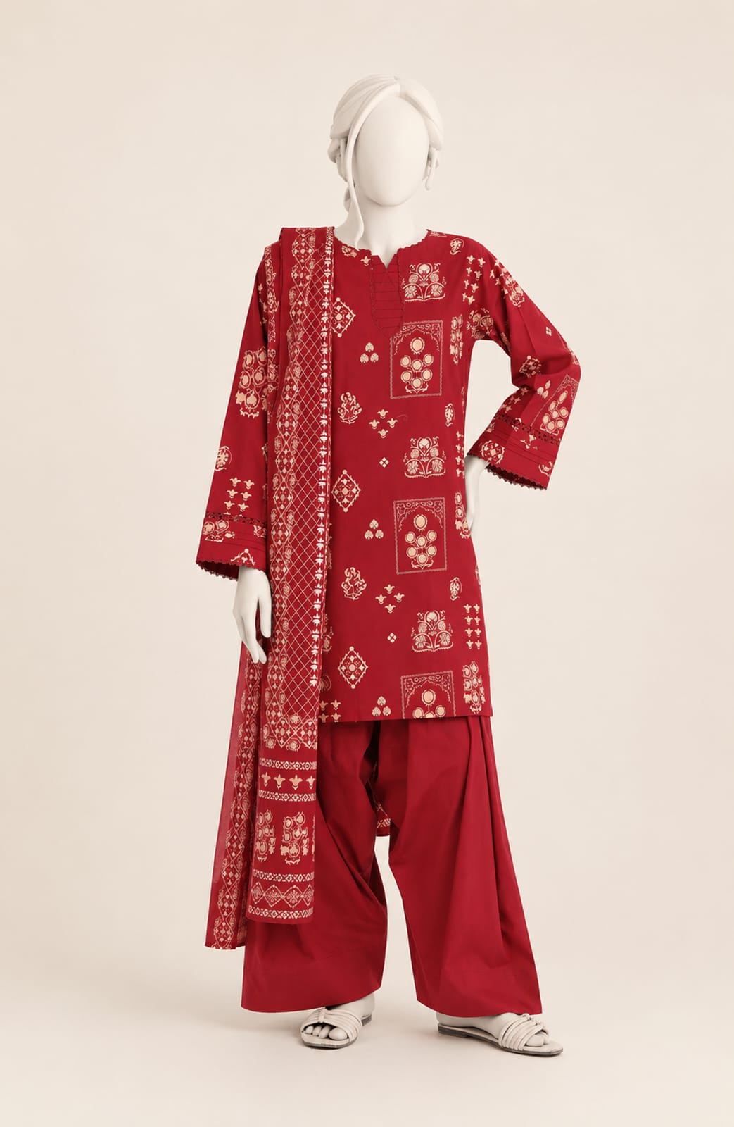 MTJ Premium 3-Piece Printed Lawn Suit – Unstitched