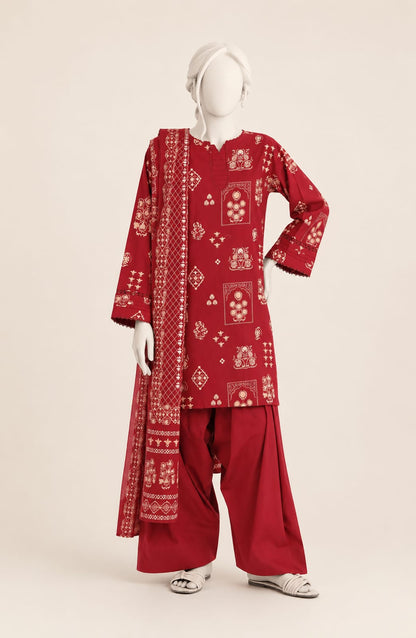 MTJ Premium 3-Piece Printed Lawn Suit – Unstitched
