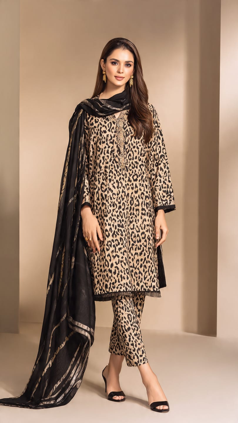 Bin Saeed Premium Cotton Unstitched 3-Piece Suit